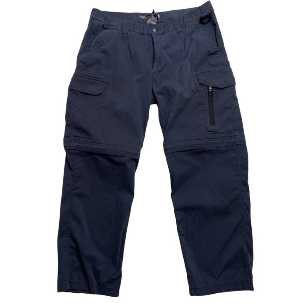 BC Clothing Mens Convertible Outdoor Cargo Pants sz M by 30 Navy Blue EUC